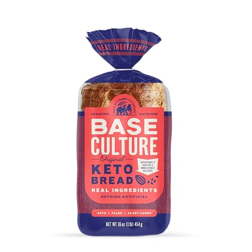 Base Culture Keto Bread | Original, 100% Paleo, Gluten Free, Grain Free, Non-GMO, Dairy Free, Soy Free and Kosher | 16oz Loaf