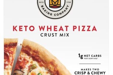 King Arthur Keto Pizza Crust Mix: Low Carb Delight with 1g Net Carbs per Serving – Easy to Make, Crisp & Chewy 10.25 oz Mix for Two 12 in Crusts – Perfect for Keto Pizza Lovers