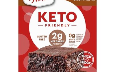 Duncan Hines Keto Friendly Brownie Mix, Chewy Fudge, Zero Added Sugar, Gluten Free, Halloween Baking, 10 oz.