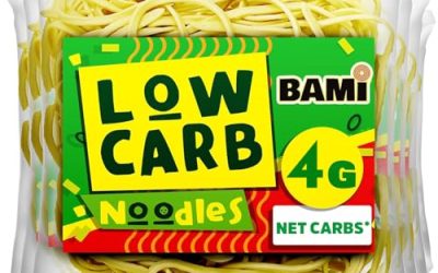 Low Carb Noodles Keto Ramen Noodles (6 Packs) 4g net carb + 5g protein in one healthy ramen noodle. Low Sodium ramen noodles are high protein noodles. Suitable for keto pasta use in sauce or soup or stir fry low carb pasta. More al-dente than konjac & shirataki noodles