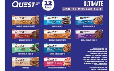 Quest Nutrition Ultimate Variety Pack Protein Bars, High Protein, Low Carb, Gluten Free, Keto Friendly, 12 Count