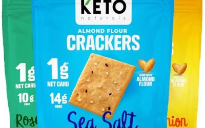 keto snacks Keto Crackers chips (variety) low carb Crackers Almond flour. Low carb snack keyto cracker zero carbs snacks no sugar, 0 no carbs sugar free snack high fiber. Low-carb food
