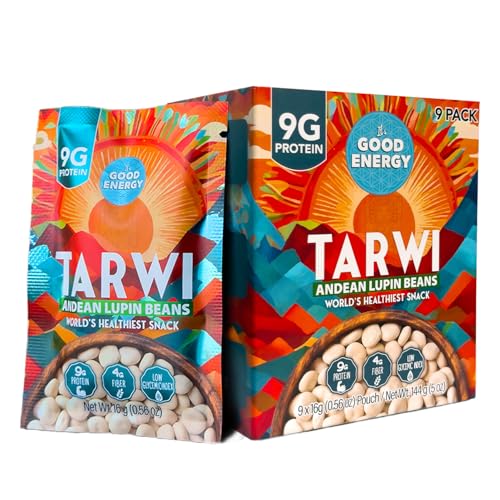 It’s Good Energy Tarwi (Chocho) Freeze-Dried Beans – 54g Protein | Low Carb, High Fiber, Plant-Based Vegan Snack | Keto Friendly Superfood | 9 Pack of 0.56 oz Pouche (16 gr)