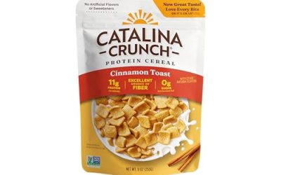 Catalina Crunch Protein Cereal | Sugar Free Breakfast Cereal with 11g of Protein | Gluten Free, Keto Friendly | Cinnamon Toast – 9 oz. Bag (Pack of 1)
