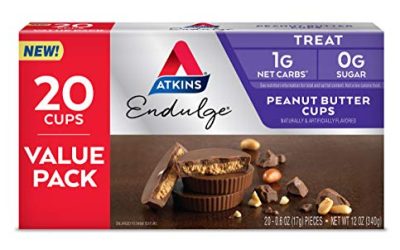 Atkins Endulge Peanut Butter Cups, Dessert Favorite, Low Carb, 0g Sugar, 20 Count