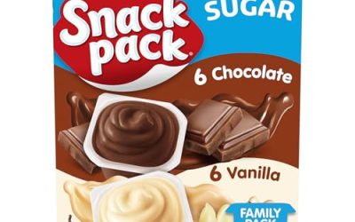 Snack Pack Zero Sugar Chocolate and Vanilla Flavored Pudding Cups, 3.25 oz., 12-Count Family Pack